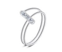 Silver Ring With CZ Stone NSR-2817